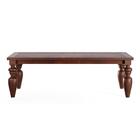 Mesa De Jantar Em Madeira Maciça Pés Torneados Flower Canela