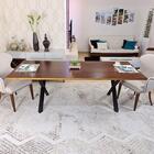 Mesa De Jantar Em Madeira Nobre Base De Ferro 1,60 M X 80 Cm