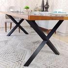 Mesa De Jantar Em Madeira Nobre Base De Ferro 2,00 M X 100cm