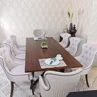 Mesa De Jantar Em Madeira Nobre Base De Ferro 2,60 M X 100cm