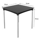 Mesa De Jantar Em Rattan Pés Em Alumínio Atto  Chocolate