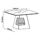 Mesa De Jantar Escala Tampo Chanfrado 136x136 - Pr Móveis