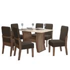 Mesa De Jantar Eslovênia 135x90 Com 6 Cadeiras - Pr Móveis
