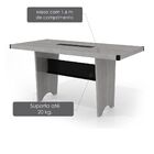 Mesa De Jantar Espanha 1,60 M Com Detalhe No Centro Em Vidro