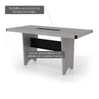 Mesa De Jantar Espanha 1,60 M Com Detalhe No Centro Em Vidro