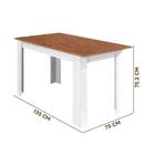 Mesa De Jantar Estilo Industrial Branco Natura Primor