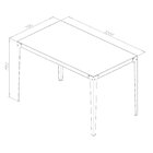 Mesa De Jantar Estrutura Em Aço 120x70cm Rio Preto