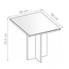 Mesa De Jantar Evans Cinza Pérola 4 Lugares