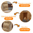 Mesa De Jantar Evora 120cm Mdf Canto Copo E 4 Cadeiras Carol