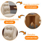 Mesa De Jantar Evora 120cm Mdf Canto Copo E 4 Cadeiras Carol