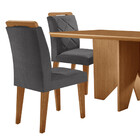 Mesa De Jantar Evora 120cm Mdf Canto Copo E 4 Cadeiras Melissa