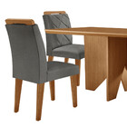 Mesa De Jantar Evora 120cm Mdf Canto Copo E 4 Cadeiras Melissa