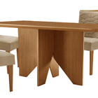 Mesa De Jantar Evora 120cm Mdf Canto Copo E 4 Cadeiras Safira