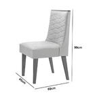 Mesa De Jantar Evora 120cm Mdf Canto Copo E 4 Cadeiras Safira