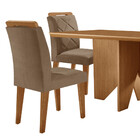 Mesa De Jantar Evora 120cm Mdf Canto Copo E Com 4 Cadeiras Me