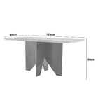 Mesa De Jantar Evora 120cm Mdf Canto Copo E Com 4 Cadeiras Me