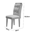 Mesa De Jantar Evora 90cm Mdf Canto Copo E 4 Cadeiras Carol