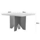 Mesa De Jantar Evora 90cm Mdf Canto Copo E 4 Cadeiras Carol