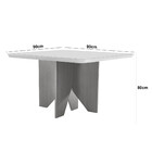Mesa De Jantar Evora 90cm Mdf Canto Copo E Com 4 Cadeiras Mel