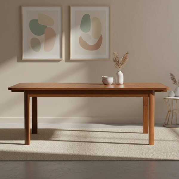 Mesa De Jantar Extensível 1200-1600 Madeira Maciça Zuzu Artem