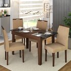 Mesa De Jantar Extensível 120cm Naturalle Imbuia/preto