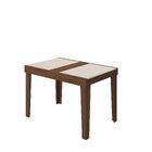 Mesa De Jantar Extensível 140 Cm Naturalle Imbuia/off White