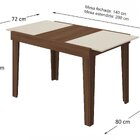 Mesa De Jantar Extensível 140 Cm Naturalle Imbuia/off White