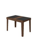 Mesa De Jantar Extensível 140 Cm Naturalle Imbuia/preto