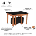 Mesa De Jantar Extensível Até 5 Metros Em Madeira Com Rodízio