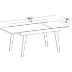 Mesa De Jantar Extensível No Tamanho De (140cm A 200cm) - Max