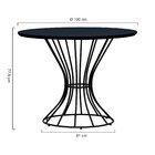 Mesa De Jantar Fendi Ø100 Preto