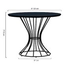 Mesa De Jantar Fendi Ø120 Preto