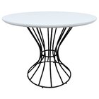 Mesa De Jantar Fendi Ø120 Preto/branco