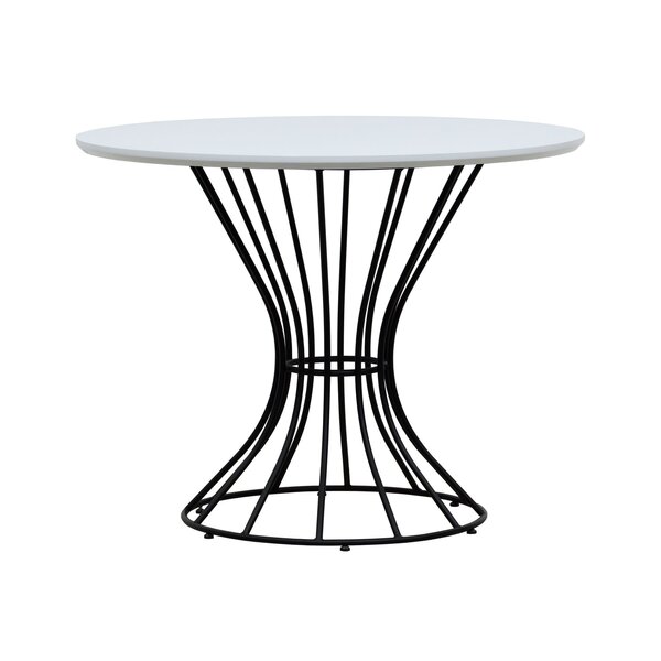 Mesa De Jantar Fendi Ø120 Preto/branco