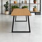 Mesa De Jantar Ferro E Madeira Pintura Eletrostática 120x90 T