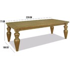 Mesa De Jantar Fiore 220cm Com 08 Cadeiras Isla Provençal Com