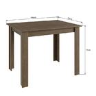 Mesa De Jantar Fixa Multiuso 100x70 Cm Mdp - Ameixa Negra