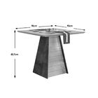 Mesa De Jantar Fler Tampo Chanfrado Com Vidro Pintado 900x900