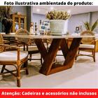 Mesa De Jantar Flora 160 Cm Retangular Borda Reta Madeira Vid
