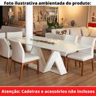 Mesa De Jantar Flora 220 Cm Retangular Borda Reta Madeira Vid