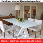 Mesa De Jantar Flora 220 Cm Retangular Borda Reta Madeira Vid