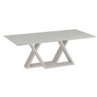 Mesa De Jantar Flora 220 Cm Retangular Borda Reta Madeira Vid