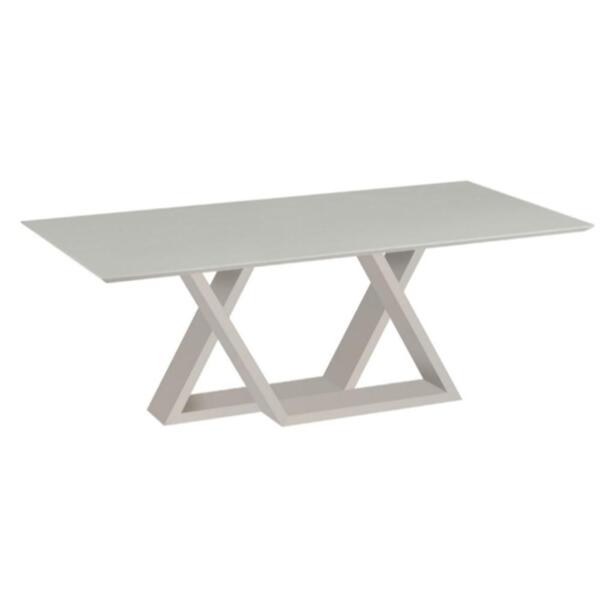 Mesa De Jantar Flora 220 Cm Retangular Borda Reta Madeira Vid