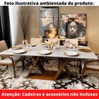 Mesa De Jantar Flora 220 Cm Retangular Borda Reta Madeira Vid