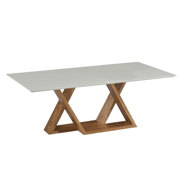 Mesa De Jantar Flora 220 Cm Retangular Borda Reta Madeira Vid