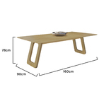 Mesa De Jantar França C03 160x90 Cm - Amarena Móveis - Freijó