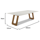 Mesa De Jantar França C03 250x120 Cm - Amarena Móveis - Laca