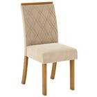 Mesa De Jantar Gana Com 6 Cadeiras Vitória H02 Nat/off/linho