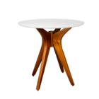 Mesa De Jantar Gataíba Com Base Carvalho E Tampo Coverglass -