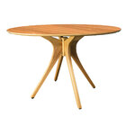 Mesa De Jantar Gataíba Com Base Natural E Tampo De Madeira -